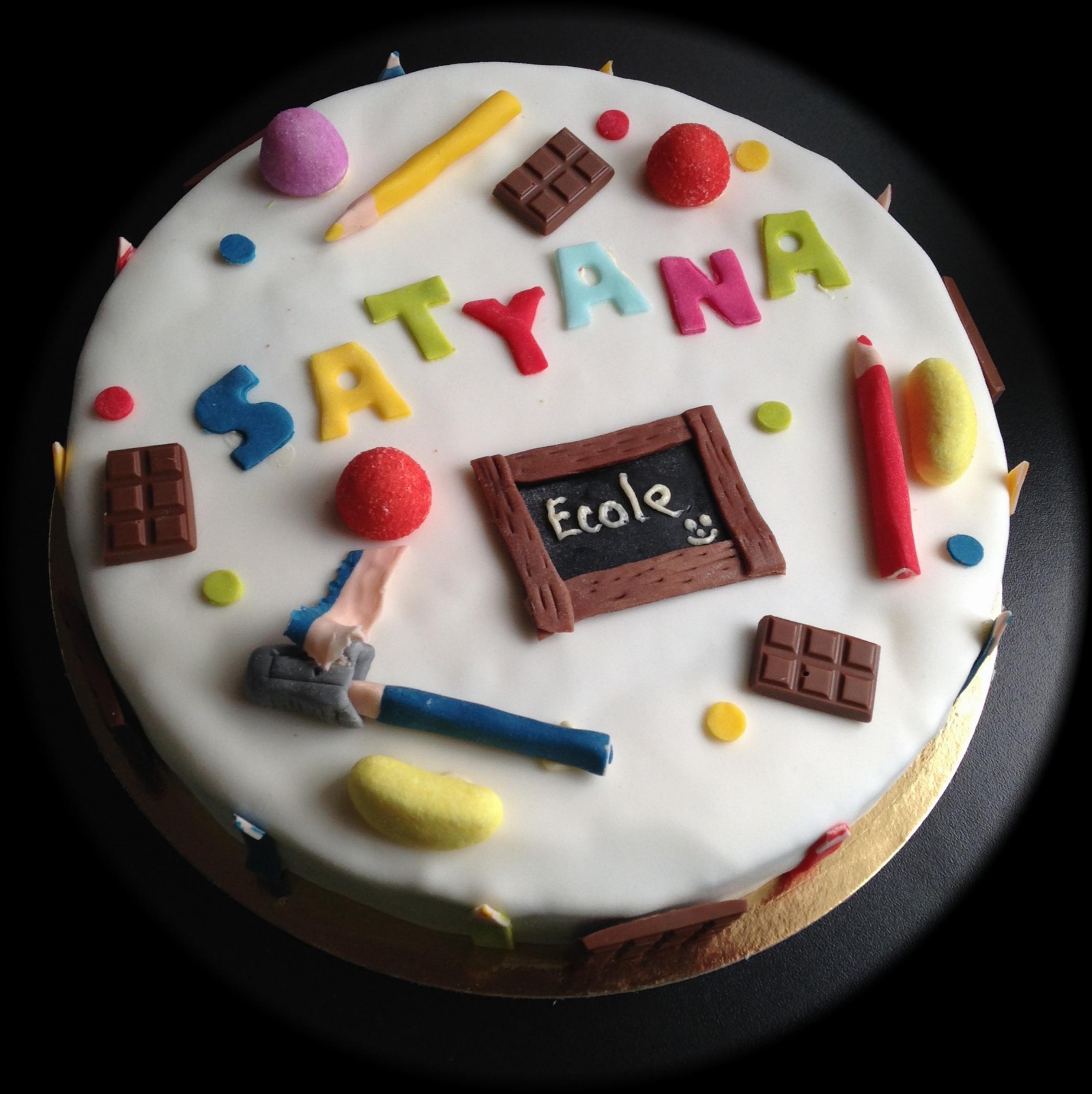 Decoration gateau pour l'école